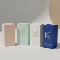 Boîte en carton blanc pour palette de fards à paupières, avec logo personnalisé en feuille d'or rose