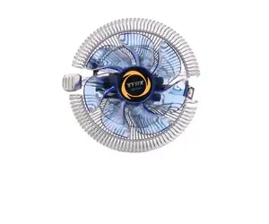 Computer radiator cooling fan with 3pin indicator LED PC shell blue aluminum connector power pin cable