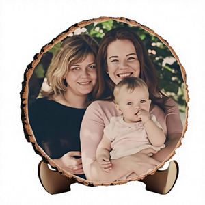 Round Shaped Natural Unfinished <b>Wood</b> Painting <b>Slices</b> Custom Made Size Custom Logo Modern Design for DIY Christmas Crafts - Product Image 1