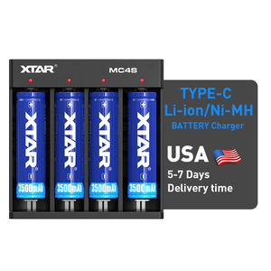 Xtar mc4s 4 khe cắm 7 trong 1 chức năng bảo vệ có thể sạc lại 1.2V Ni-MH IMR/inr 18650/26650/21700 <span class=keywords><strong>3.6V</strong></span> 3.7V sạc pin - Product Image 1