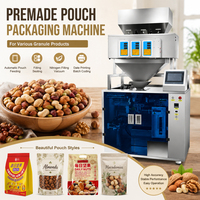 Machine automatique de remplissage, scellage et emballage pour sachets préformés Doypack et sachets verticaux de noix, arachides, pistaches, noyaux de noix et céréales