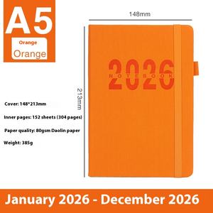 Calendari Agenda 2026 personalizzati A5 diario <span class=keywords><strong>quotidiano</strong></span> Notebook fornitura di articoli di cancelleria libro copertina rigida in pelle promosso taccuino - Product Image 6