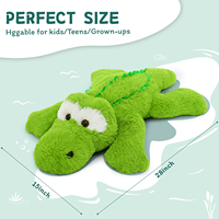Peluche Crocodile Vert Doux et Moelleux, Poupée Alligator Mignonne, Coussin Animal Allongé, Cadeau Idéal pour Enfants, En Stock, Vente en Gros