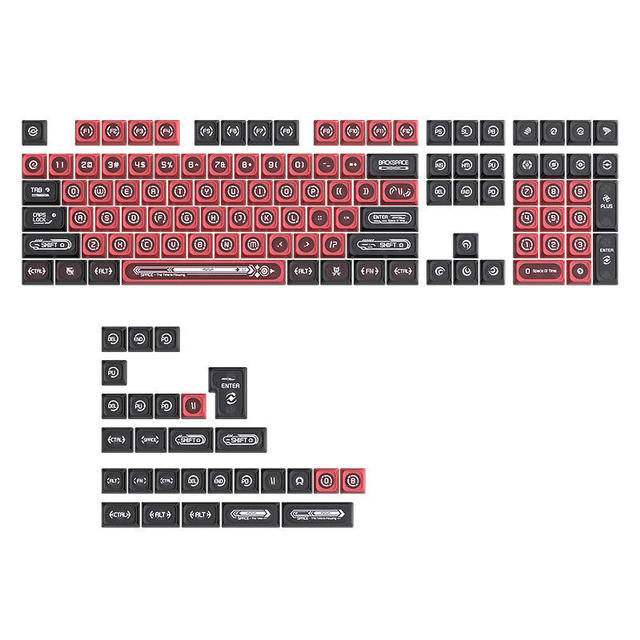 Wholesale Stock Cherry Mechanic Keyboard Keycaps Cat's Eye Stone Black Red Double Key Laptop