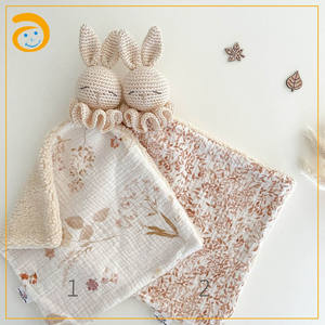 Bunny Head Eco-Friendly Wearable 400TC Modern Cotton <b>Blanket</b> Crochet <b>Muslin</b> Baby Custom Crochet Toy - Product Image 4