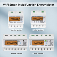 Medidor de Energía Inteligente WiFi Tuya DDS6619-047, Monofásico, 2 Cables, Corriente 5(100)A, 230V 50Hz, Multifunción, 8 Pantallas de Datos