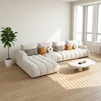 Ensemble de canapés modulaires de style simple et moderne, design en forme de L, rembourrage en éponge, écologique, doux et confortable pour la maison et l'hôtel