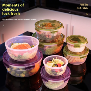 Ensaladera de plástico ecológica para mantenimiento fresco para el hogar, cocina, microondas y refrigerador, almacenamiento de frutas, embalaje de cartón PP - Product Image 2