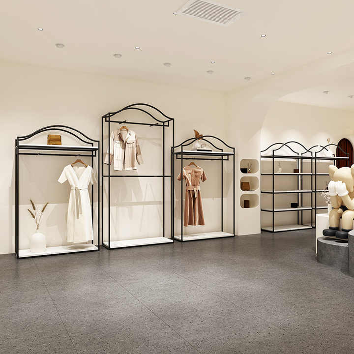 Clothes Vendor Rack Retail Clothes Display Racks Boutique Clothing Racks Stainless Steel ...