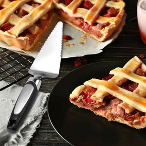 Coupe-pâte et pelle à pizza professionnels en acier inoxydable avec poignée antidérapante et spatule à pizza antiadhésive noire - Product Image 5