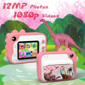 Câmera digital infantil fofa personalizada 1080p, vídeo fotográfico com função de gravação instantânea, sensor de imagem CMOS, suporte para TF