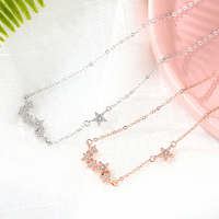 Collier en argent sterling 925 avec chaîne en zircon blanc plaqué rhodium, coupe princesse, tendance, vente chaude, cadeau pour femme