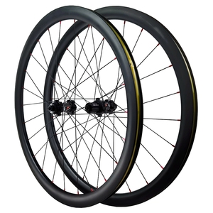 Juego de Ruedas de Carbono para Bicicleta de Carretera 700c Freno de Disco Center Lock QR Eje Pasante 15 12mm Clincher Carbono Tubeless HG MS XDR 12 Velocidades - Product Image 5