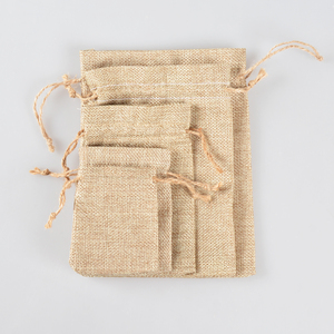 Personalized Burlap Hessian Jute Drawstring Bags for Christmas Wedding Party Favor <strong>Seed</strong> Jewelry Craft Dust Burlap Pouch Logo - Product Image 4
