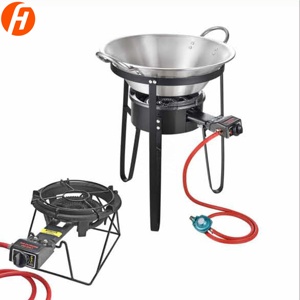 低压丙烷燃烧器 13.4 英寸重型便携式户外炊具 26,000 BTU 铸铁燃烧器，带电子点火功能 - Product Image 3