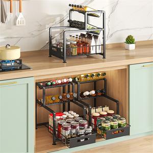 Estante Moderno para Condimentos de Cocina, Tipo Vertical, Organizador de Fregadero, Caja Rectangular de Hierro Multifuncional - Product Image 4