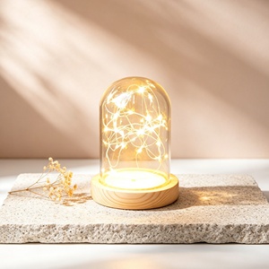 Campana di Vetro per Fiori Conservati 20x40 <span class=keywords><strong>cm</strong></span>, Personalizzabile con Logo, Diverse Misure, Prezzo di Fabbrica, Ideale per Regali e Artigianato - Product Image 5