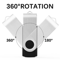 Clé USB pivotante multicolore 1 Go 2 Go 4 Go 8 Go 16 Go 32 Go 64 Go 128 Go, clé USB en métal, clé USB 2.0, clé USB, disque U