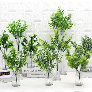 人造绿叶树枝仿真叶装饰室内客厅人造植物装饰绿色植物