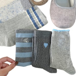 Calcetines de mujer con rayas grises, cuadros, poliéster, termoabsorbentes, estilo otoño W2016 - Product Image 4