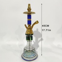 Hookah 45CM Gaya Paduan Seng Mesir Set Hookah Shisha Warna-warni Cantik Grosir Basis Grosir Tas Pembawa yang Dapat Disesuaikan