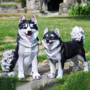 Estatua de resina personalizada de fábrica, tamaño real, oso de resina, cerdo, perro, caballo, Animal, estatua DIY, escultura de oso Polar de fibra de vidrio - Product Image 2