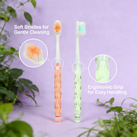 Brosse à dents fantaisie pour adultes à micro-brins haute densité – Hygiène bucco-dentaire domestique
