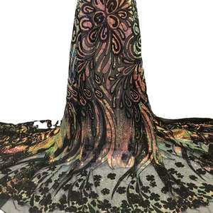 Nuevo vestido de noche europeo y americano moda elegante vestido de niña de graduación tela de encaje de malla de lentejuelas - Product Image 5