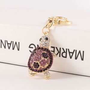 Women Bag Sea Animal Metal <b>Key</b> <b>Chains</b> Pendant Cute Crystal Rhinestone Keychains Turtle Keychain Fashion Women Bag Accessories - Product Image 2