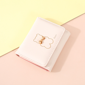 Cartera pequeña de piel sintética con diseño de conejo para mujer, tarjetero de tres pliegues, estilo fresco, 2026 - Product Image 2
