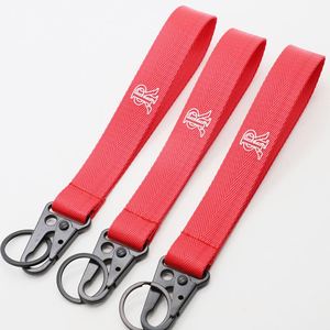Custom Short Lanyards for Luxury Car Brands Wholesale Silk Screen Printed Nylon Keychain Lanyard with Carabiner - Product Image 1