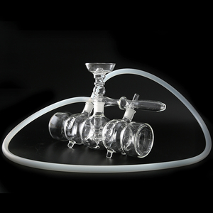 Édition de Noël Design Verre à haute teneur en borosilicate Narguilé Fumée Verre à eau Shisha Options personnalisées LED Tabak Saveur Set Bar Utilisation - Product Image 2