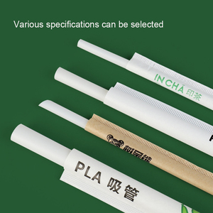 Sinh Thái Thân Thiện Với Tùy Chỉnh Màu Sắc 6 8 12Mm Dùng Một Lần PLA Uống Nhựa Rơm Đá Uống PLA Rơm Cá nhân Bọc Phân Hủy Sinh Học - Product Image 4