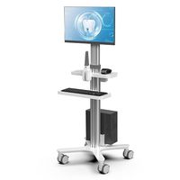Chariot médical mobile dentaire Likaymo avec support pour moniteur et support pour scanner buccal, réglable en hauteur avec rotation à 360° °   Roues verrouillables