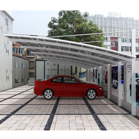 Cochera de Aluminio Tipo Cantilever con Diseño Moderno para Entrada de Vehículos y Área de Estacionamiento de Villas