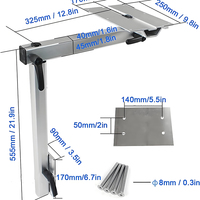 Pieds de table amovibles rotatifs pour outils de véhicule de yacht de camping-car avec cadre de table extractible