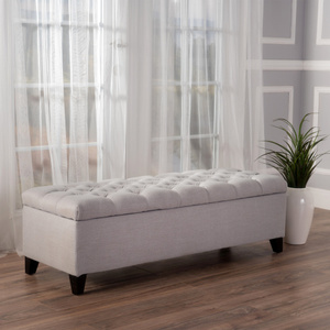 Panca contenitore Glouster V2 imbottita trapuntata con coperchio per ingresso o camera da letto - Product Image 1