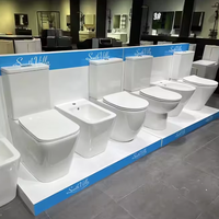 Articles sanitaires de haute qualité costume salle de bain Inodoro deux pièces toilettes et femmes Bidet blanc céramique eau placard ensemble de toilette