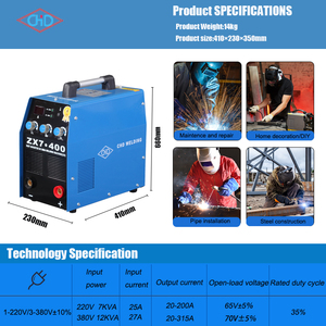 Soldador de mano MMA de 400 amperios, máquina de soldar de palo, de amperios - Product Image 4