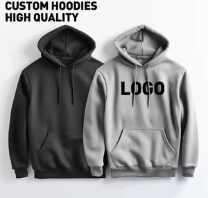 Dropshipping Sweat à capuche 100% coton personnalisé pour hommes Poids lourd Surdimensionné Épaule tombante Streetwear Pull Sweat à capuche vierge pour hommes - Product Image 1