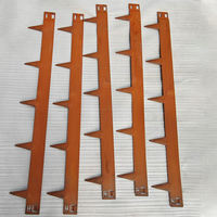 Bordure de jardin en acier corten lourd, meilleur bordure en acier pour pelouse, chemin, jardin noir, parterres de fleurs extérieurs