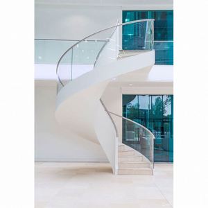 Tùy chỉnh DIY không gian nhỏ sơn tĩnh điện thép carbon trung tâm chùm gỗ xoắn ốc cầu thang - Product Image 3