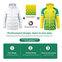 Doudoune d'extérieur personnalisée par sublimation, coupe-vent décontractée, résistante au froid, grande taille, chaude pour l'hiver