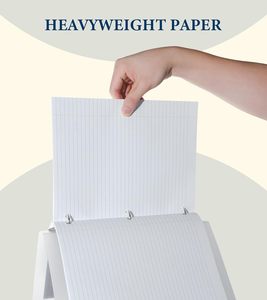 <span class=keywords><strong>Cuaderno</strong></span> de Papel Suelto Personalizado, Papel de 8 x 10.5 Pulgadas, Papel Rayado Universitario, Papel Perforado con 3 Orificios para Carpetas de 3 Anillos - Product Image 5