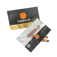 Sacs en plastique Sac de scellage latéral avec fermeture éclair Pochette à cigares en aluminium pour paquet Sac de voyage pour cigares