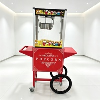 Machine à Popcorn Électrique Commerciale en Forme de Papillon avec Chariot pour Stand de Rue, Cinéma et Kiosque de Vente