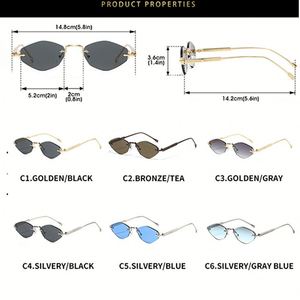 2026 Custom Logo Fashion Men Women Metal Shades Sun Glasses UV400 Small Frame Polygon <b>Sunglasses</b> - Product Image 5