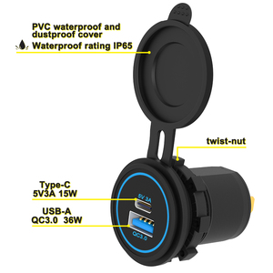 Luz LED <span class=keywords><strong>de</strong></span> Fábrica IP65 Impermeable para Autobús/Camión, 12V 24V, Toma <span class=keywords><strong>de</strong></span> Corriente con Puerto USB y Doble USB QC USB-A TIPO-C 5V 3.1A - Product Image 3