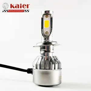 Kaier סופר מואר רכב Led פנס H7 H4 9004 9007 עם מאוורר רכב Led פנס נורות H4