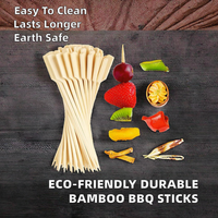 Brochettes de barbecue jetables en bambou écologiques de haute qualité, minimalistes, écologiques, antiadhésives et résistantes à la chaleur